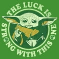 thumbnail image 2 of Boy's Star Wars: The Mandalorian St. Patrick's Day Grogu Luck is Strong with this One Distressed Graphic Tee Kelly Green Large, 2 of 4