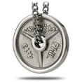 thumbnail image 2 of Men's Stainless Steel 3-Bar Weight Plate Necklace-Phil 4:13 by Shields of Strength, 2 of 4