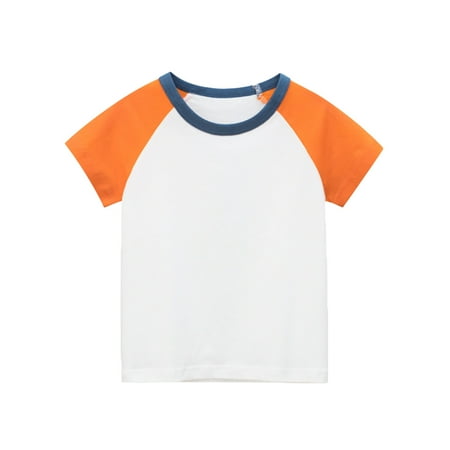 

Toddler Kids Girls Boys Short Sleeve Basic Color Block T Shirt Casual Tees Shirt Tops Solid Color Boy Clothes Size 8 Shirts