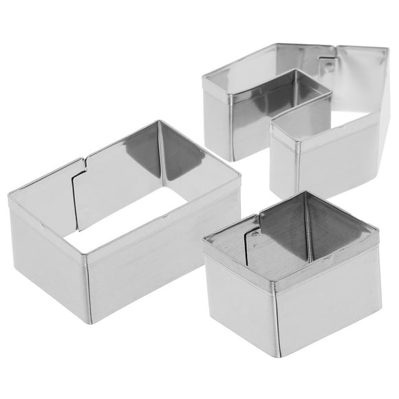 3 Pcs Christmas House Cookie Cutter Set Mini Ginger House Stainless Steel Cookie Cutter DIY Chocolate Little House Biscuit Mold for Kitchen Cafe