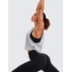 thumbnail image 5 of Remera CRZ YOGA sin mangas de algodón Pima corta color gris claro, 5 of 7