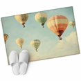 thumbnail image 6 of Hot Air Balloon Flying Bathroom Rug Washable 2x3 Entryway Rug Non Slip Vintage Modern Balloon Front Door Mat Low Pile Indoor Doormat Throw Floor Carpet for Kitchen Bedroom Entrance, 6 of 8