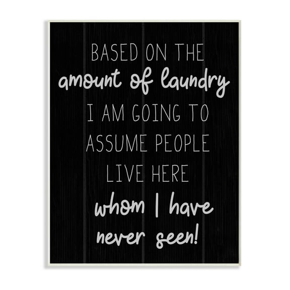 Stupell Industries More Laundry Than People Household Chore Sign Designed by Daphne Polselli