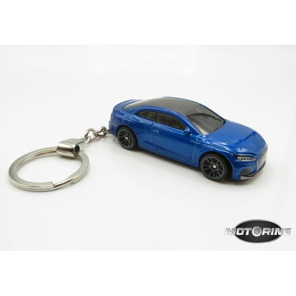 Audi RS 5 Coupe Blue Custom Novelty Car Keychain 1:64 Diecast Replica