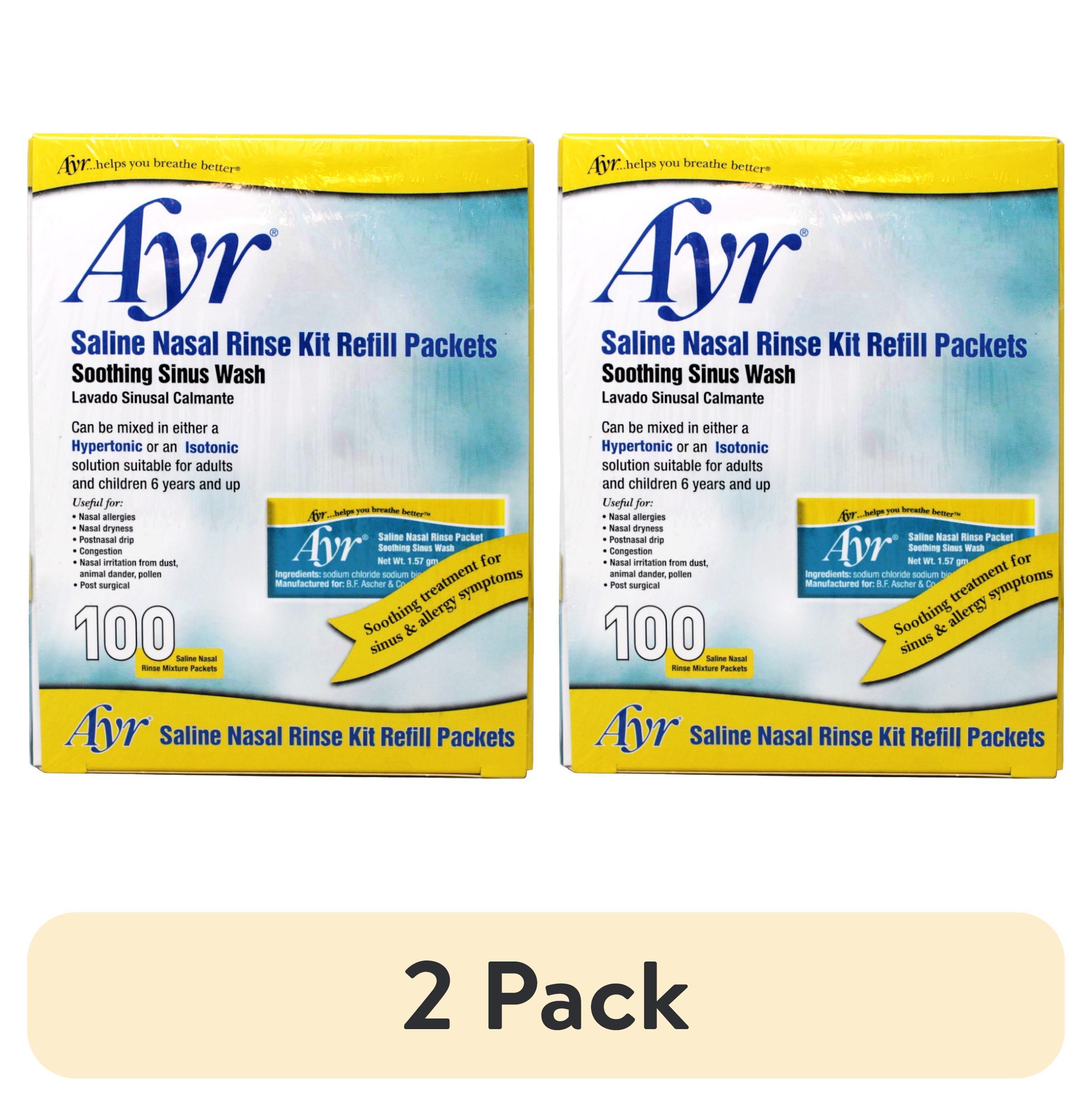 (2 pack) Ayr Sinus Rinse Kit Refill Packets - 100 Count