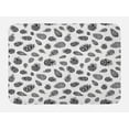 thumbnail image 1 of Pine Cone Bath Mat, Monochrome Tree Winter Conifers Engraved Forest Elements Christmas Motifs, Plush Bathroom Decor Mat with Non Slip Backing, 29.5" X 17.5", Black and White, by Ambesonne, 1 of 2