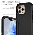 thumbnail image 3 of I-HONVA For iPhone 16 Pro Max Case Compatible with MagSafe,3-Layer Military Grade Drop Protection Anti-Slip Bumper Rugged Shockproof Dustproof Protection 6.9 inch Phone Case,Full Black, 3 of 7