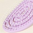 thumbnail image 4 of Detangling Hair Brush Women,Men Children Unique Spirals Hairbrush,Vented Hair Straightening Brush,Does not Pull on Hair Purple, 4 of 4