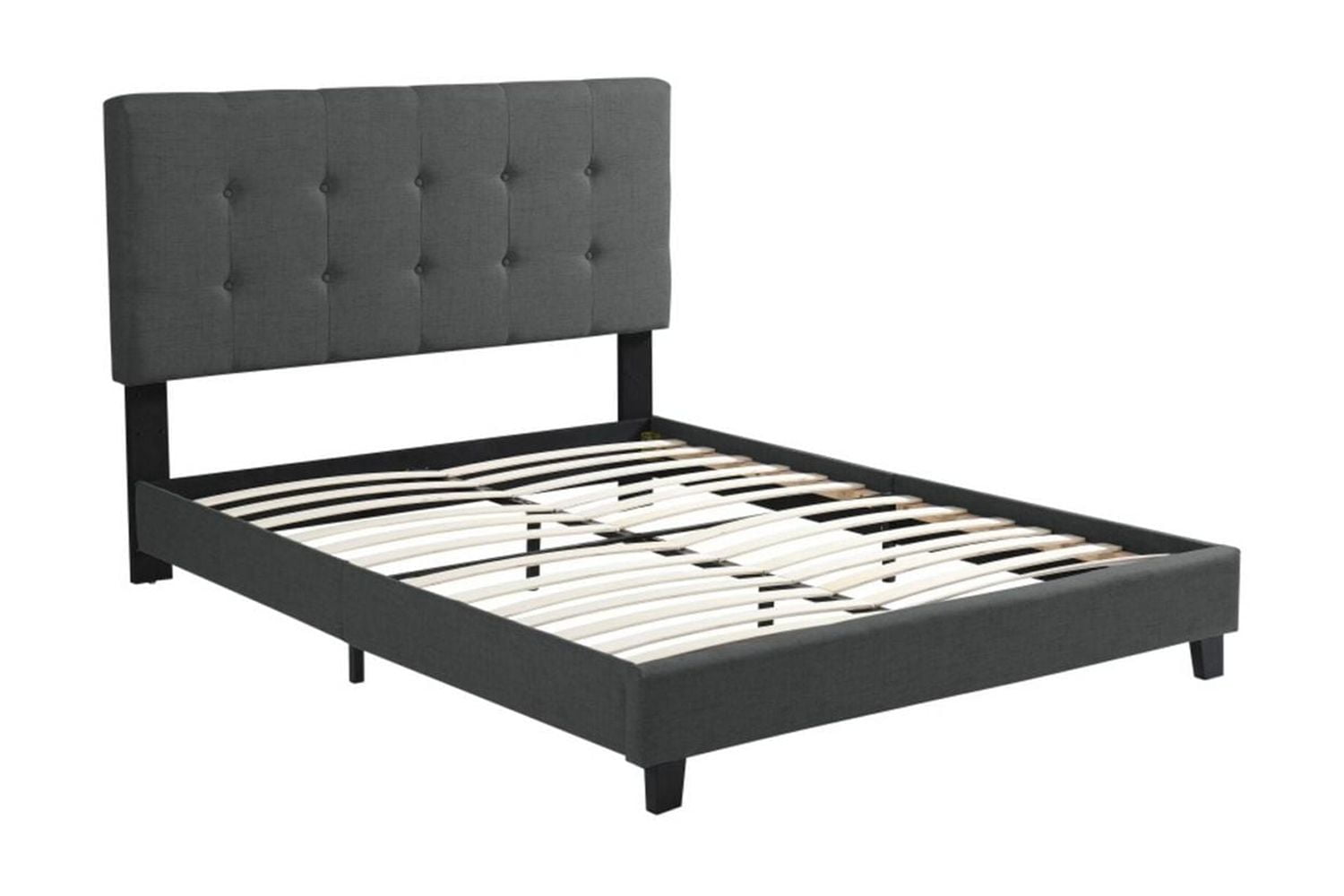 Lit très grand plateform Dorian, Gris foncé
