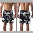 thumbnail image 3 of luoweisi Men's Beach Shorts Quick Dry Swim Trunks with Mesh Lining Skull S, 3 of 5