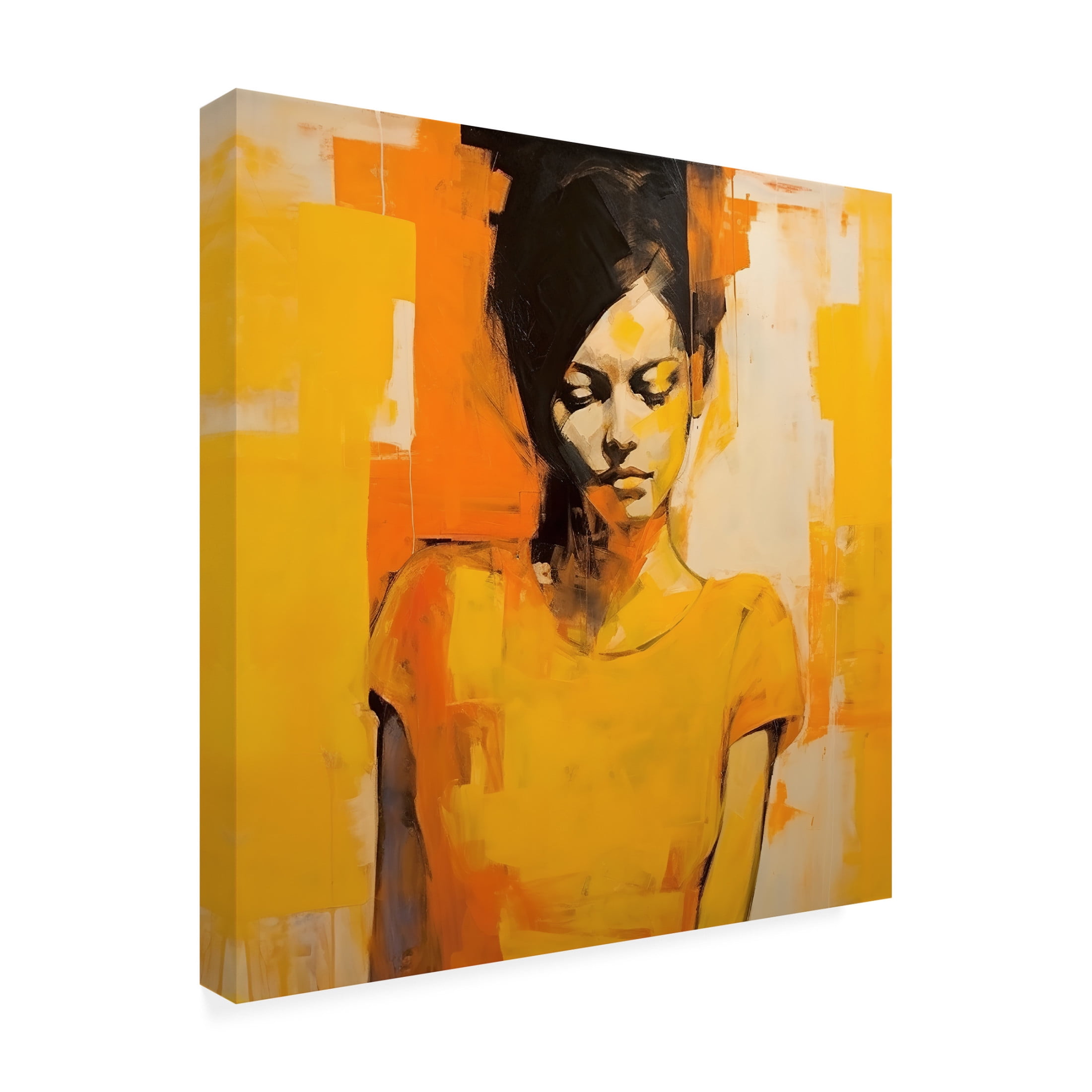 Canvas Wall Art - Ray Heere 'Colorful Model 3' Wall Art for Living Room, Bedroom, or Office Décor by Trademark Fine Art - 35 x 35 Inches