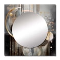 thumbnail image 2 of Designart "Abstract Harmony Shapes and Lines III" Abstract Marble Square Mirror For Wall Decor - Large Gold Square Printed Wall Mirror Art - Square Modern Mirror - Wall Mounted Square Large Mirror, 2 of 5