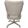 thumbnail image 2 of Pemberly Row Swivel Metal Dining Caster Chair - Ocean Beige Vinyl - Beige Frame, 2 of 2