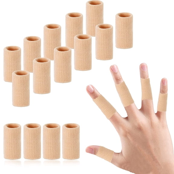 20Pcs Finger Compression Sleeves Support, Finger Sleeve Protectors Cots Thumb Brace for Trigger Finger Arthritis Swelling Basketball Sport, Breathable Elastic Pain Relief