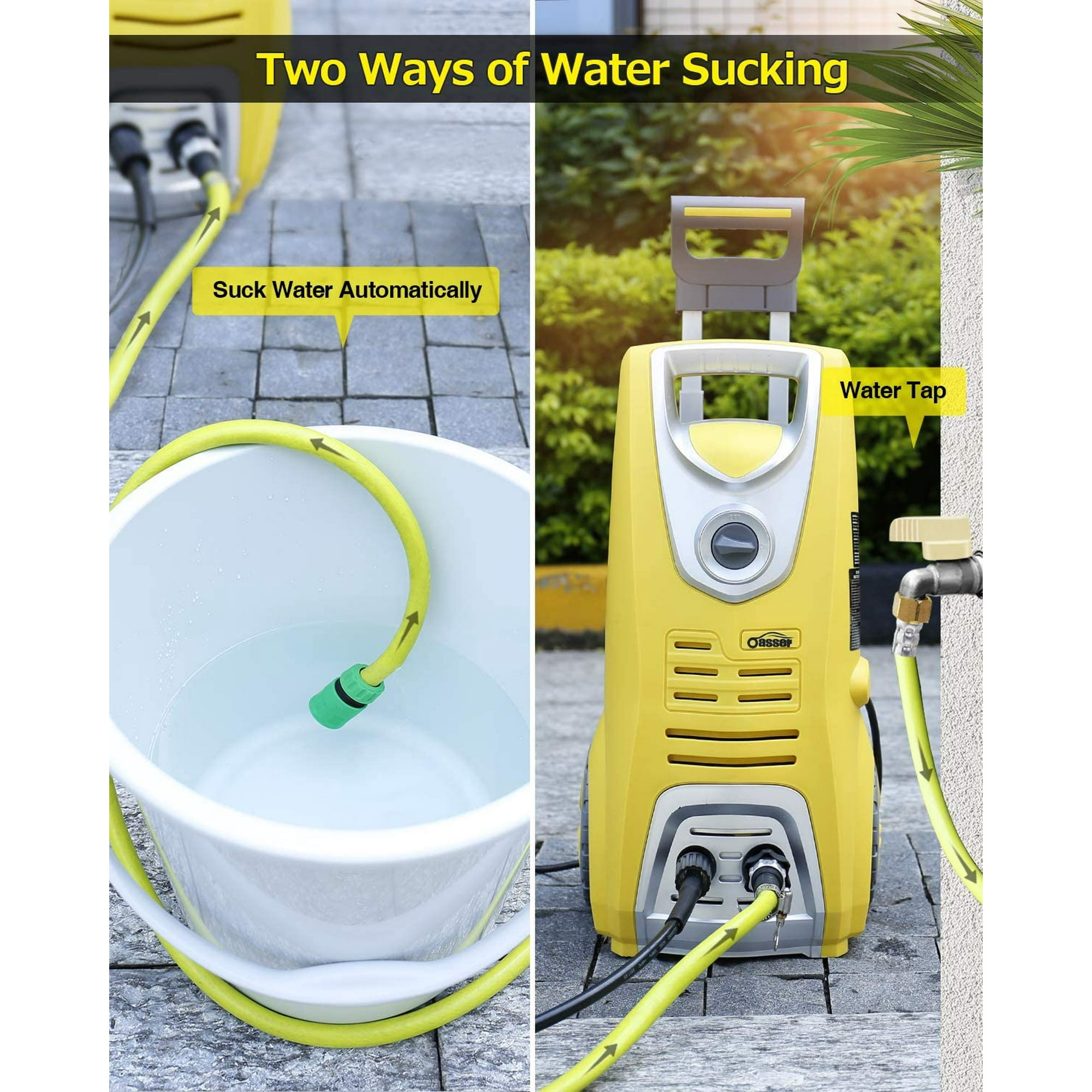 Oasser Electric Pressure Washer Power Washer 3046 PSI 1.85 GPM 1800W High Pressure Washer Portable Car Washer Machine with Spray Gun CW8 Walmart
