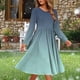 thumbnail image 1 of TaTaai Women's Casual Long Sleeve Tunic Top Round Neck Printed Loose Fit with Pockets Soft Stretchy Long Blouse for Spring Fall Gift, 1 of 6