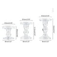 thumbnail image 5 of EXCIXING Clear Glass Candle Holder Set of 3 Tall Candlestick Stand Kit Desktop Ornament for Home Living Room Wedding Party Dinner Table Decoration Gift Supplies, 5 of 21