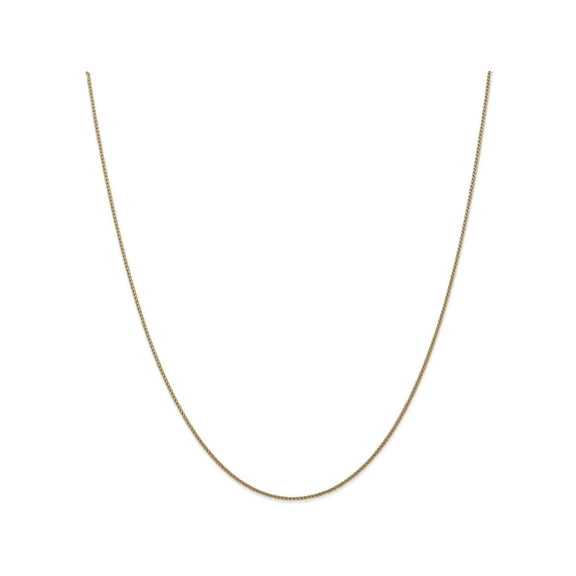 30 Inch 14k Yellow Gold 1mm Solid bright-cut Spiga Chain Necklace