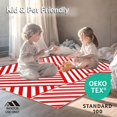 thumbnail image 4 of ODIKA 8'x10' Machine Washable Non-Slip Area Rug, Cane Stripe Festive Season Accent Duo High Traffic Rug, Red, 734286, 4 of 5