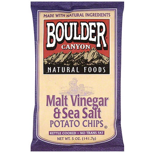 Boulder Canyon Natural Foods Kettle Cooked Malt Vinegar & Sea Salt Potato Chips, 5 oz... by Generic