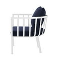 thumbnail image 4 of Lounge Sectional Sofa Chair Set, Aluminum, Metal, Steel, White Blue Navy, Modern Contemporary Urban Design, Outdoor Patio Balcony Cafe Bistro Garden Furniture Hotel Hospitality, 4 of 10