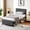 Grey, variant on Taomika Queen Size Modern Faux Leather Upholstered Platform Bed, Beige Bed Frame