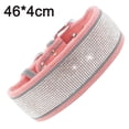 thumbnail image 2 of Shiny Velvet Leather Rhinestone Large Dog Collar Durable Adjustable Reflective Pet Collar, 2 of 5