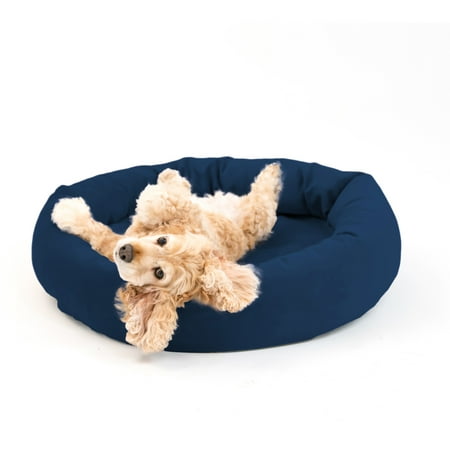 Luxury Velvet Dog Bed  Washable Cloud-Like Memory Foam  Size Medium in Cobalt