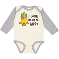 thumbnail image 3 of Inktastic I Love My Pappy with Pineapple Girls Long Sleeve Baby Bodysuit, 3 of 5