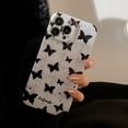 thumbnail image 3 of Black Butterfly Splashing Ink Dots Soft  for iPhone Case (Black,iPhone 15 Pro Max), 3 of 6