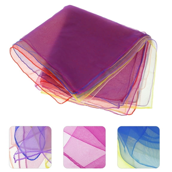 LOLIPPYY Play Silks Juggling Scarves 6 Pieces 24x24 Inches Lightweight Kids and Adults