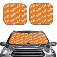 thumbnail image 2 of Balery 2 Piece Hello Fall Car Windshield Sun Shade|Foldable Front Windshield Shade for Car Front Window for Most Sedans SUV Truck-Large, 2 of 7