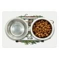 thumbnail image 1 of Pentacle Pet Mat for Food and Water, Vine Wreath with Ivy on Intertangled Twigs Forming Pentagram, Non-Slip Rubber Mat for Dogs and Cats, 18" X 12", by Ambesonne, 1 of 2