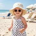 thumbnail image 2 of Ccpelsie Baby Sun Hat Sun Protection Toddler Bucket Hat Summer Beach Hats with Wide Brim for 2t 3t 4t 5t 6t Girls Boys(Khaki,0-12 Months), 2 of 3