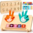 thumbnail image 1 of Educational Toys for 3-5 Year Old, Double-Sided Math Manipulatives Number Counting Blocks Writing Practice Board for Kids, Preschool Learning Montessori Toys for Toddlers 2-4 Years, 1 of 8
