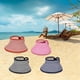 thumbnail image 5 of Sombrero De Paja Enrollable De Ala Ancha Para Mujer, Sombrero De Copa Vacío, Sombrero De Paja De Verano Con Lazo, Gorra De Playa Para Acampar Al Aire Libre Y Senderismo Minnieouse AP007139-04, 5 of 6