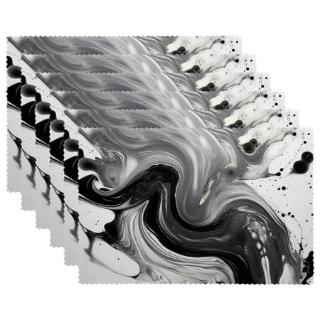 

Placemats Set of 1 Washable Place Mats for Dining Table Abstract Ink Marble Pattern