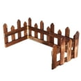 thumbnail image 1 of HORIALENCE 1 Set Brown Wood Fencing Anti-corrosive Decorative Outdoor Fence For Christmas, 1 of 7