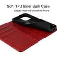thumbnail image 6 of for iPhone 14 Plus Wallet Folio Phone Case with Card Holder 6.7 Inch,Premium PU Leather Magnetic Full Protection Shockproof Phone Case for Women & Men for iPhone 14 Plus 5G 2022 -Red, 6 of 13