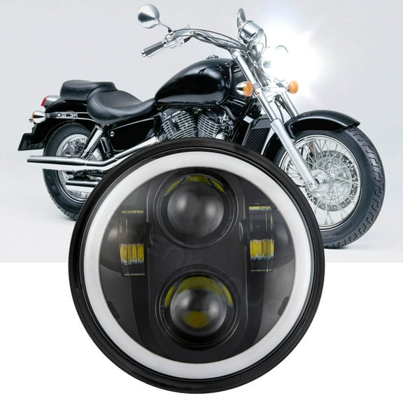 90W 5-3/4 5.75 INCH Headlight with DRL Turn Signal,For Honda Magna 750 Shadow Spirit VT 1100,Pack of 1