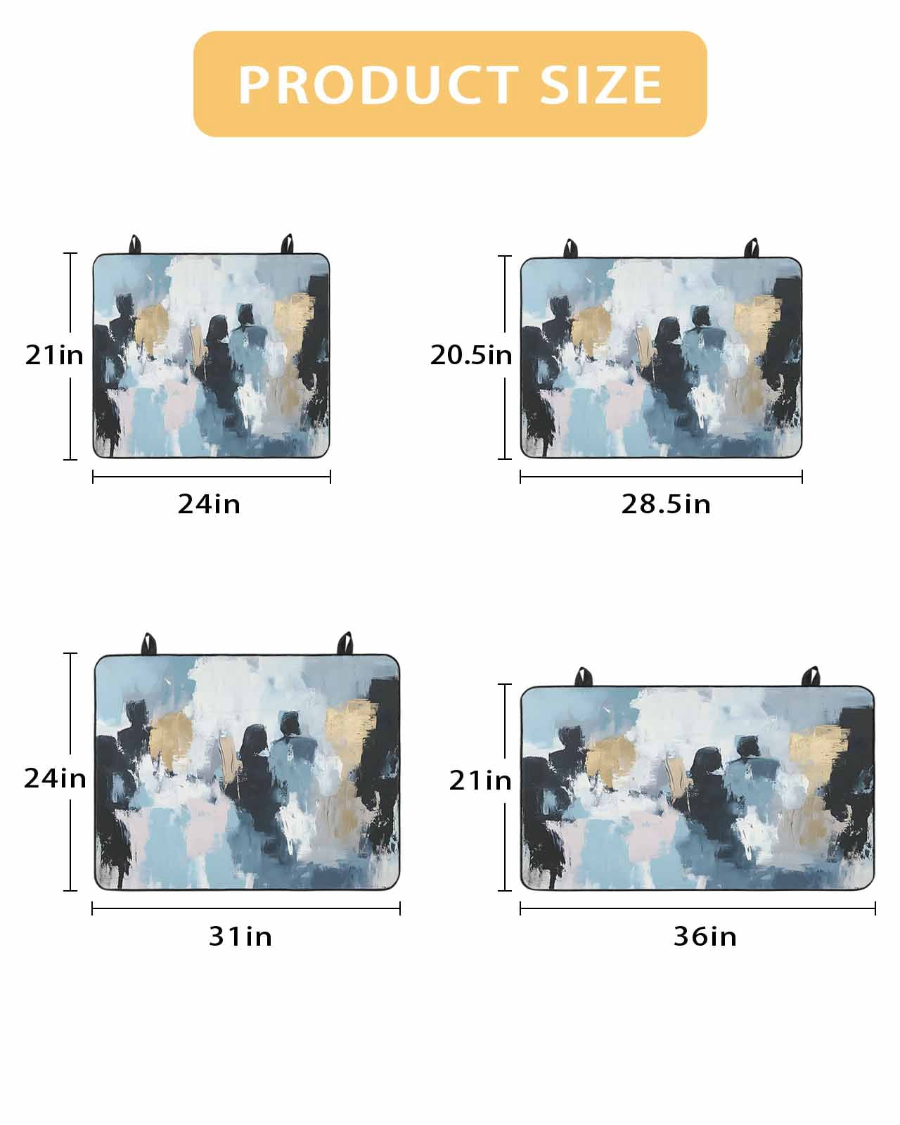 nqOlkjepod Large Induction Cooktop Protector Mat 24"x21", Abstract Black Gold Stove Top Covers for Electric Stove, Vintage Blue Pink Oil Painting Art Stove Burner Cover Mats, Glass Top Stove Cover