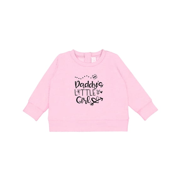 Inktastic Daddy's Little Girl with Hearts Flower and Butterfly Baby Sweatshirt