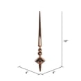 thumbnail image 2 of Vickerman 18" Rose Gold Shiny Cupola Finial Ornament, Pack of 2, 2 of 3