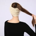 thumbnail image 5 of Paquete de 2 diademas cálidas de invierno, pañuelos de punto para la cabeza, anchos, elásticos y de crochet, para calentar las orejas, pañuelos suaves y elásticos para mujeres y niñas, 5 of 5