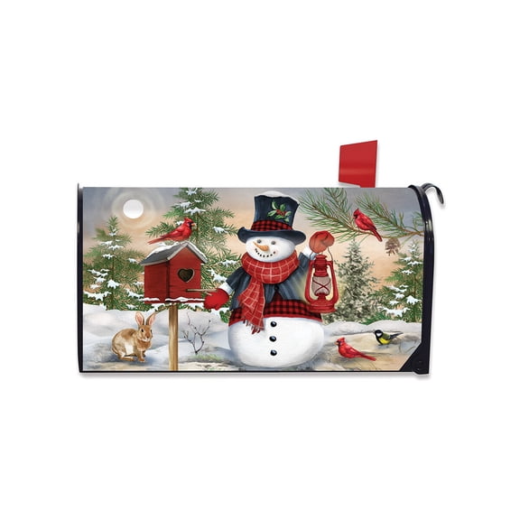 Briarwood Lane Winter Mailbox Cover - Standard Size - Snowman and Friends For Winter Mailbox Cover