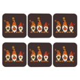 thumbnail image 2 of Pofeuu Fall Gnomes Print Leather Coasters Set of 6, Round Cups Mugs Mat Pad for Home Kitchen Heat Resistant Drink Coasters,Square, 2 of 7