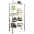 thumbnail image 2 of PayLessHere 30"x14"x61" Heavy Duty Storage 5 Tier Shelves Adjustable Height Metal Shelves,Chrome, 2 of 7