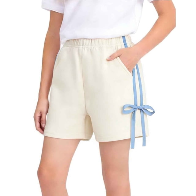 Arcos de Verano para Niñas de Bebé Pantalones Cortos Deportivos de Tela Suave Y Respirable con Diseño de Arco para 6 Meses-7 Años Pantalones Cortos de Niña de Bebé