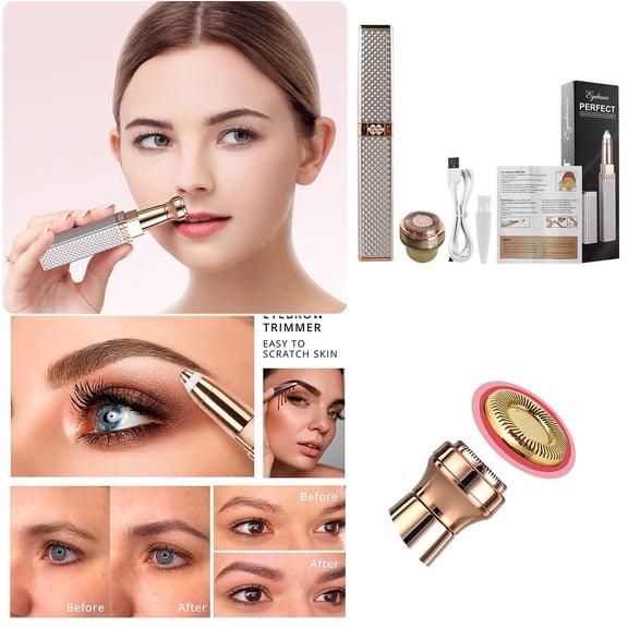 Women's USB Rechargeable Eyebrow Shaping Device Automatic Lip Hair Remover Beauty Tool