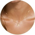 thumbnail image 6 of CFIOZYOS Gold Initial Necklaces for Women, Dainty Gold Letter Necklace Tiny A-Z Pendant Choker Necklace Trendy Cute Personalized Monogram Name Necklace Gold Jewelry Necklace for Women Gift, 6 of 10
